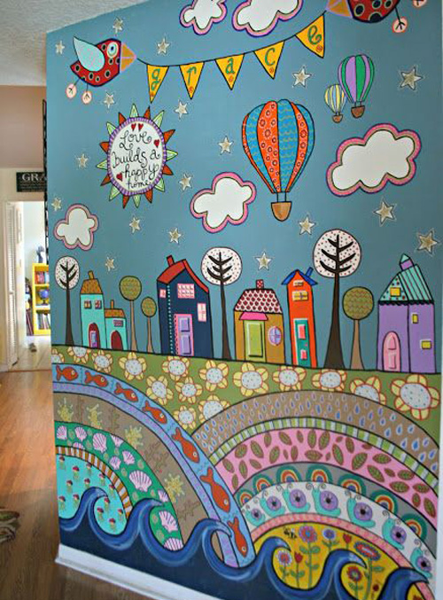 50 идей росписи стен в детской комнате